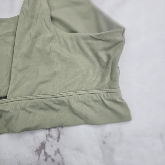 Aerie Bra XXL Women Green Square Neck Tank Bralette Sports Soft V Back - Picture 8 of 8